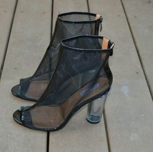 🌸 Mesh See Through Heeled Booties 🌸